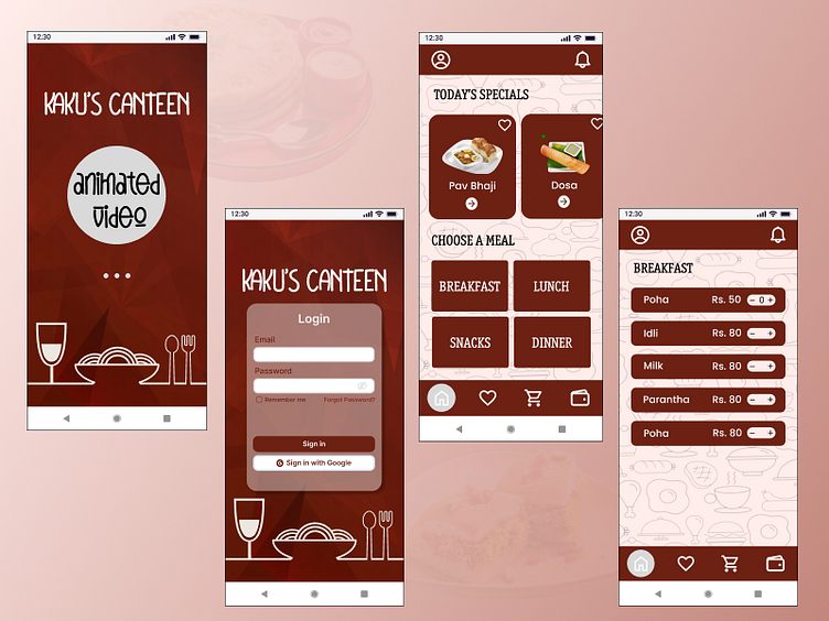 Canteen Management App by SHRUTI GUPTA on Dribbble