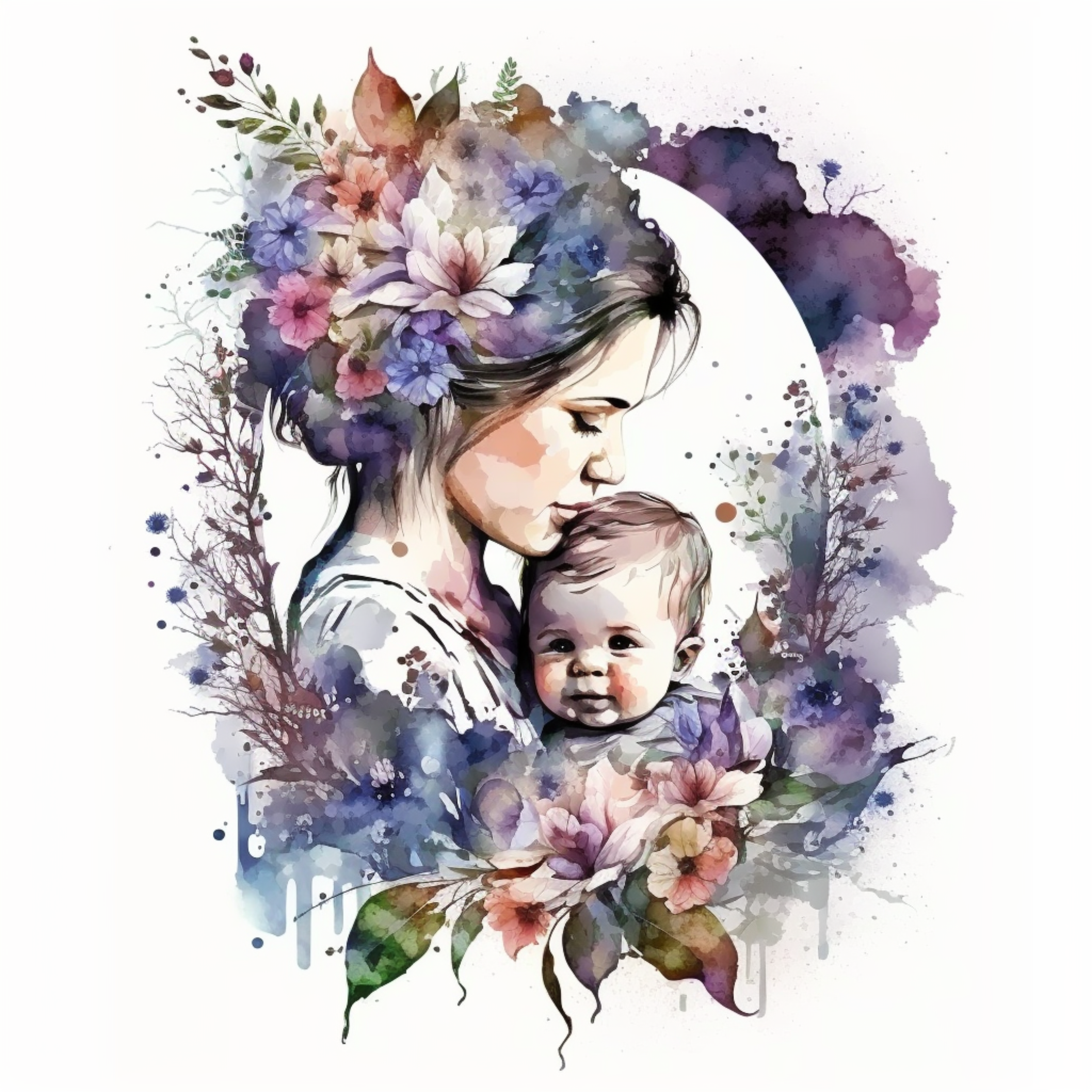 mother and child painting