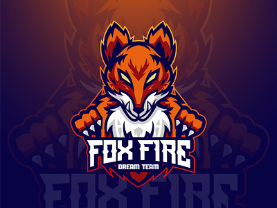 Fox Fire Esport Mascot Logo Template esport esport face esport logo esport mascot fox fox esport fox game face fox logo fox mascot game game face game logo game mascot logo mascot
