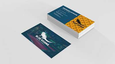 Business card mockup | Blue Iguana Bar adobe creative suite adobe illustration adobe photoshop branding business card design illustration logo mockup