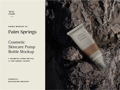 Cosmetic Skincare Pump Bottle Mockup "Palm Springs #2" aesthetic mockups brand design branding cosmetic mockup design desinger mockups digital download logo mockup packaging packaging design premium mockup product design psd