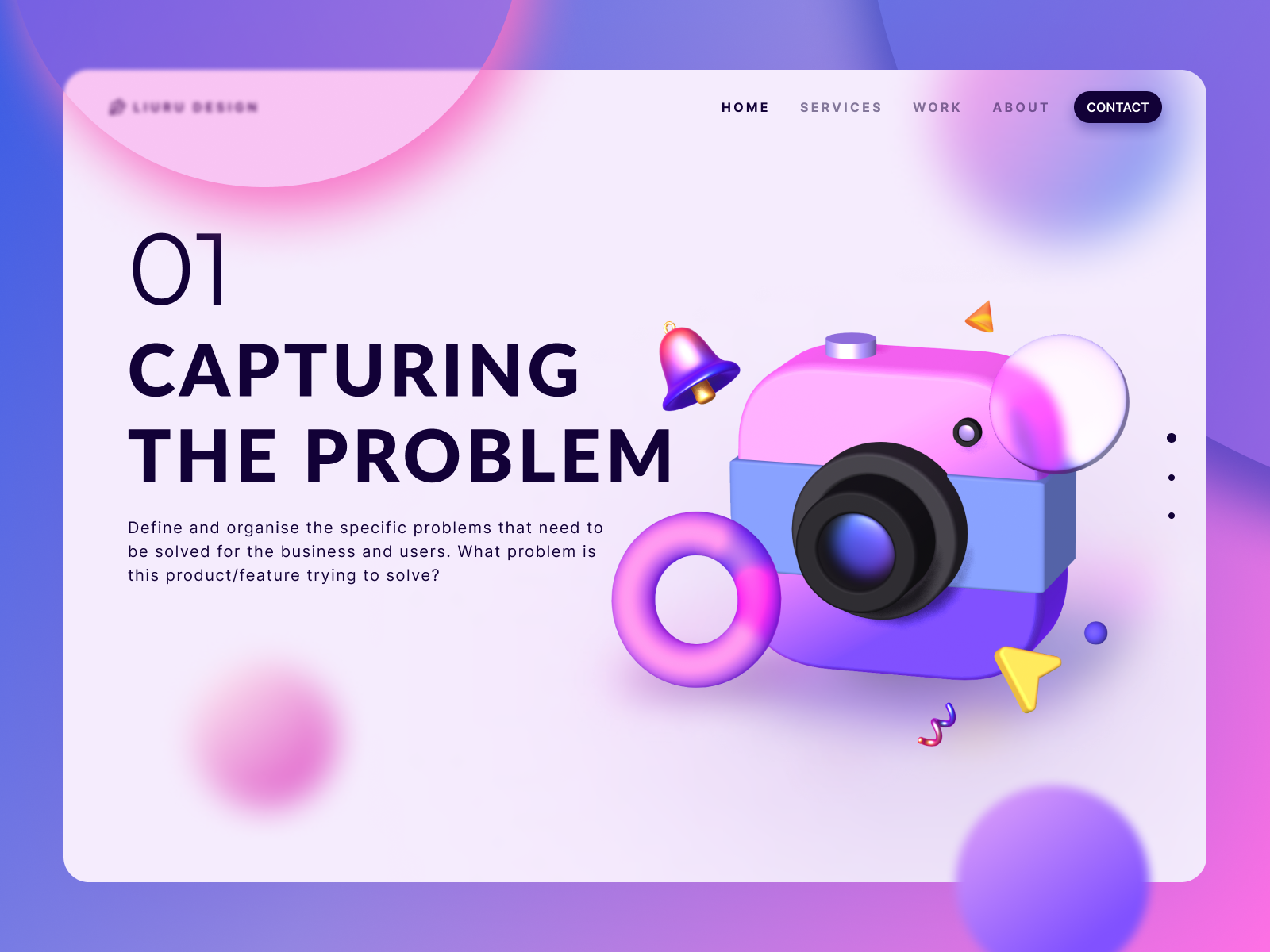 UI design - 3D Composition by Liuru FAN on Dribbble