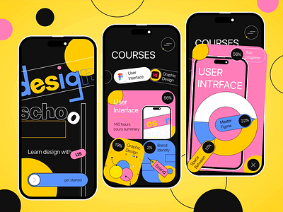 Learning Courses Mobile IOS App android animation app courses design education elearning figma graphic design illustration ios learning mobile mobile app platform progress ui uiux ux vector