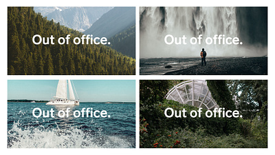 Out of office postcards branding design