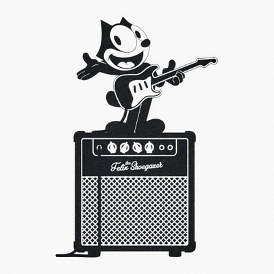 Felix the Shoegazer character character design felix felix the cat guitar illustration music nintendo shoegaze shoegazer