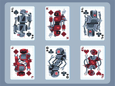 Evil Robots andoird cartoon collector creature illustration magic playingcards robot steampunk tech vector