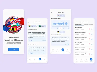 AI Realtime Language Translation App productivity ui uichallenge usercentereddesign visualaesthetics