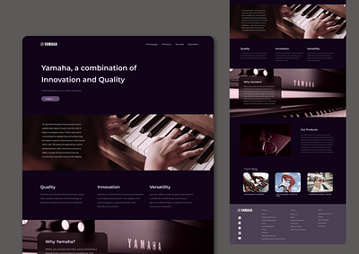 Yamaha website branding design graphic design ui ux website