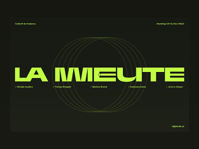 La Meute • Website collective desktop green minimal motion ui ui ui interaction website