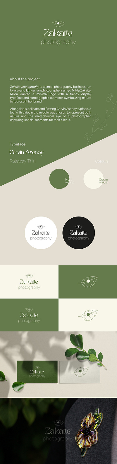 logo design: Zakaite photography branding graphic design illustrator logo photography vector