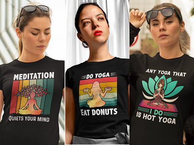 Yoga T Shirt Womens designs, themes, templates and downloadable graphic  elements on Dribbble