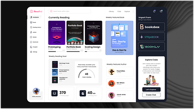 E-books Reading Website app book books dashboard design e book logo reading ui ux website