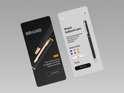 Luxury Pens Mobile App design ios luxury mobile app shop ui