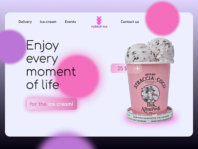 Rabbit-ice Website concept design ice ice cream site ui ux website