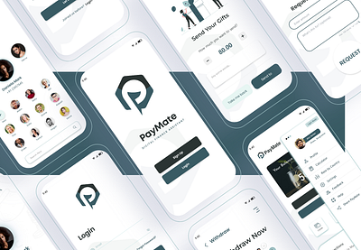 Paymate - Digital Financial App (Case Study) app banking branding business design device digital finance gifts green illustration money pay paymate send receive trending ui