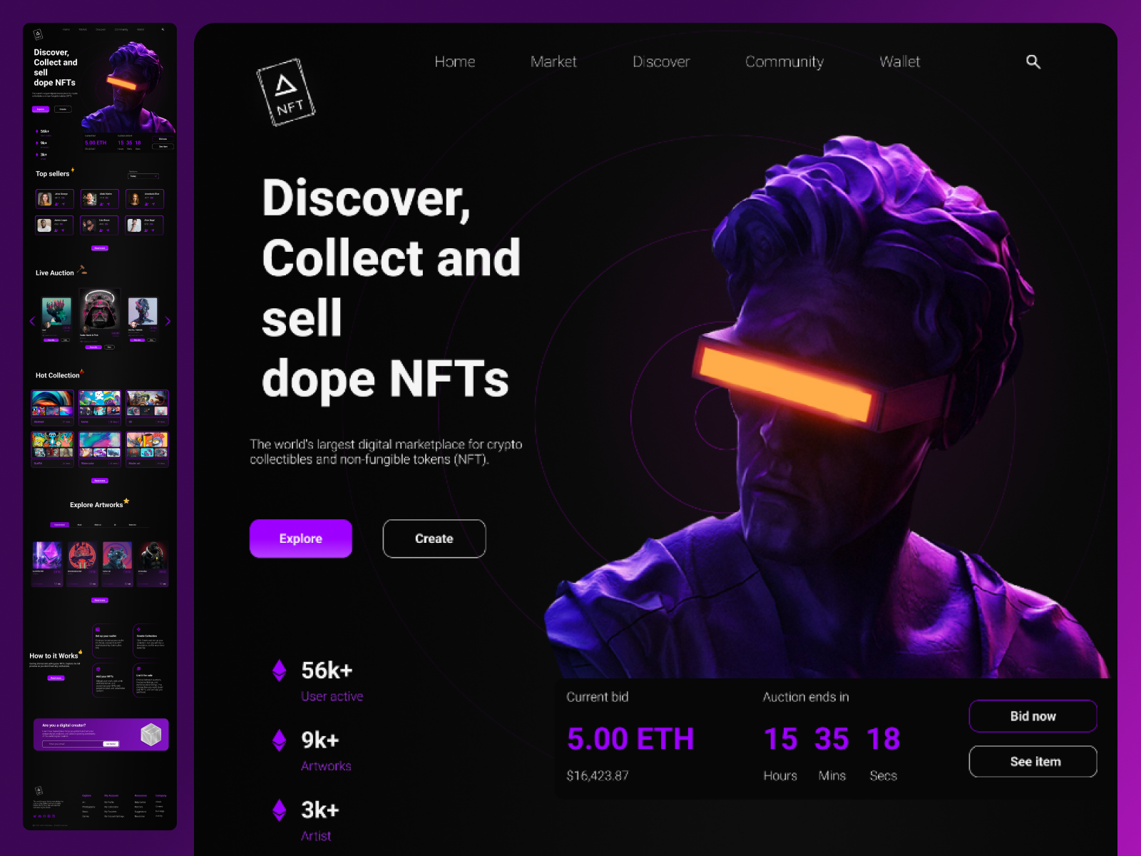Largest digital marketplace for crypto by Karko Gasparian on Dribbble