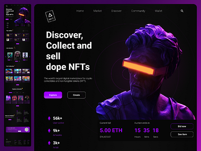 Largest digital marketplace for crypto crypto nft ui webdesign