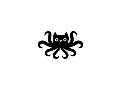 Octopuss animal cat illustration logo octopus