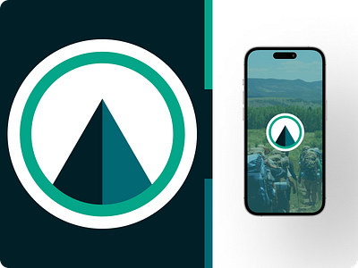 Weekly Warm-up 137: Hiking App Logo app branding design graphic design hiking icon logo nature ui ux vector