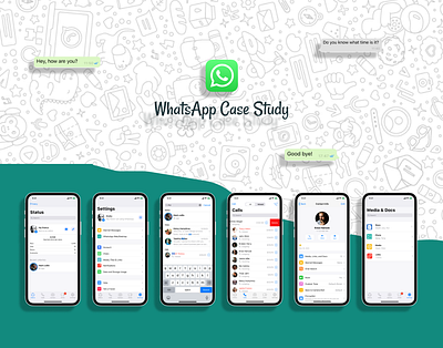 WhatsApp Case Study branding case study graphic design illustration mobile app ui uiux ux