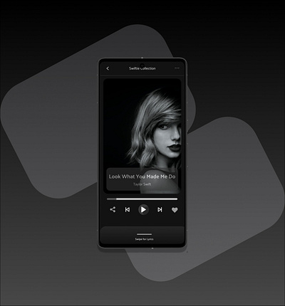 Music Player App app button design flat design ui user experience user interface ux