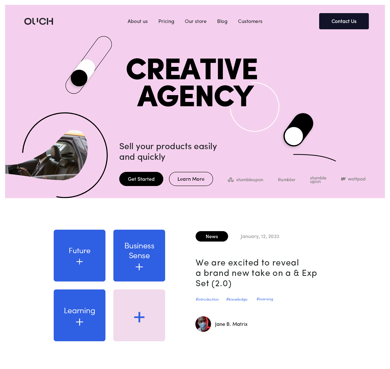 Example of Stunning Landing Page UI Design