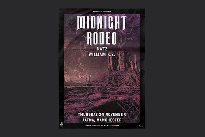 Midnight Rodeo Tour - Poster & Social Media Artwork. art design graphic design music poster poster art