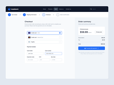 Daily UI - Checkout card card details cart checkout daily ui dashboard interface order payment payment method steps summary ui user interface ux web