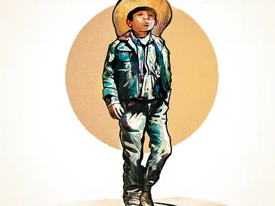 Rancho Humilde art cowboy design illustration illustrator vector vintage western
