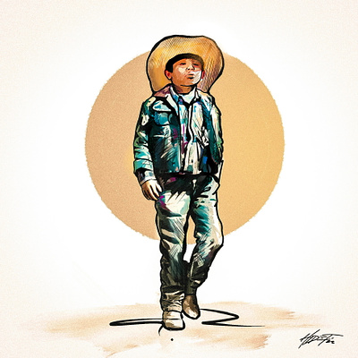 Rancho Humilde art cowboy design illustration illustrator vector vintage western
