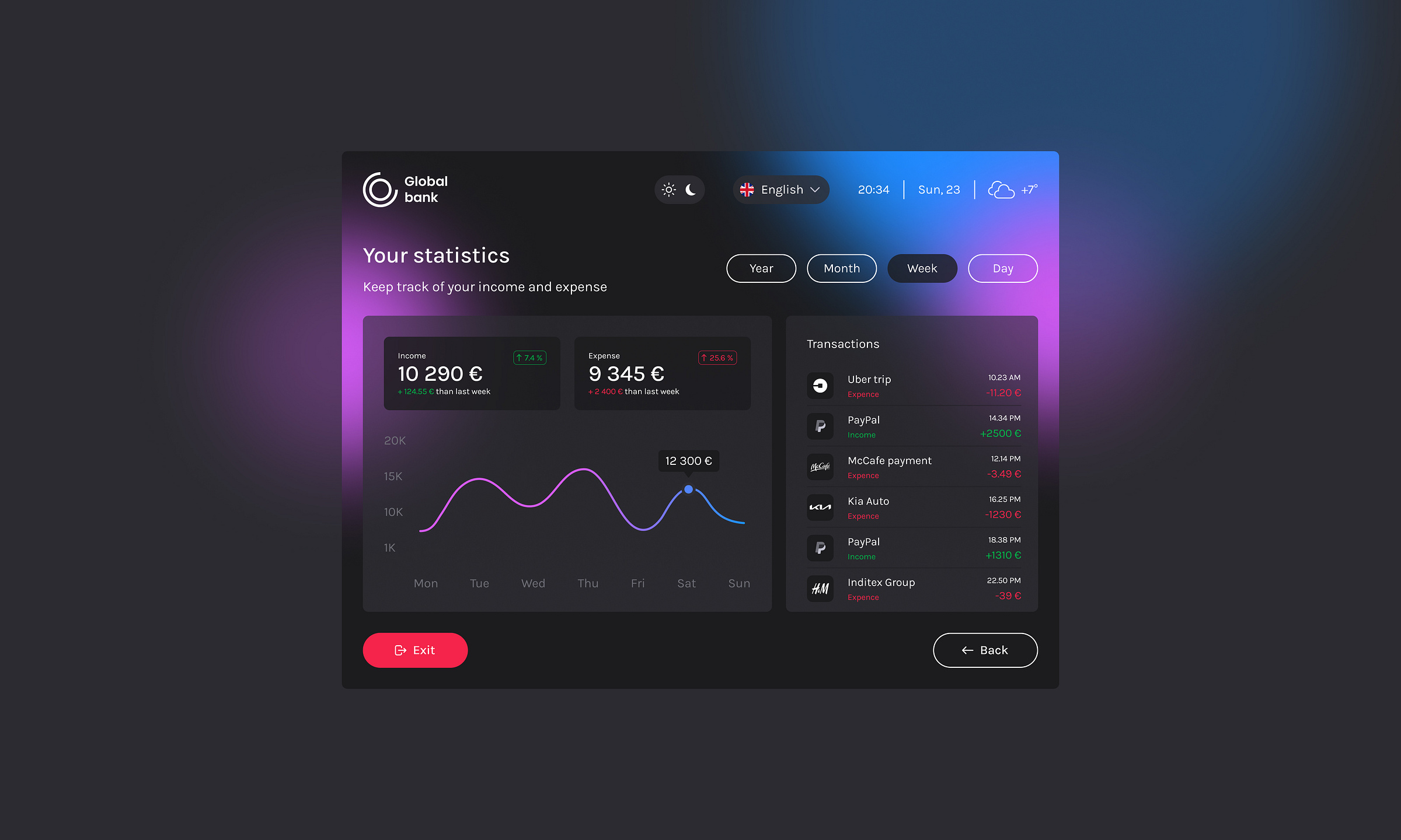 ATM UI by Noir Studio on Dribbble