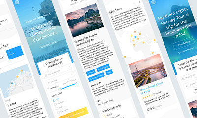 Travel Company Website adventures landing page mobile tours travel ui ux web app web design website