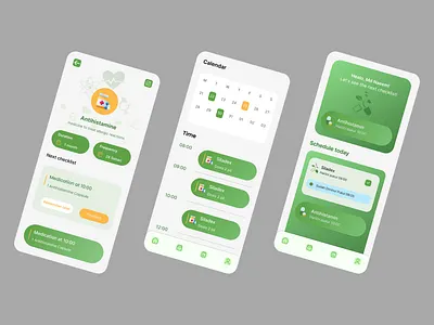 Medicine Reminder App healthcare medical care mobile ui pharma pills ui