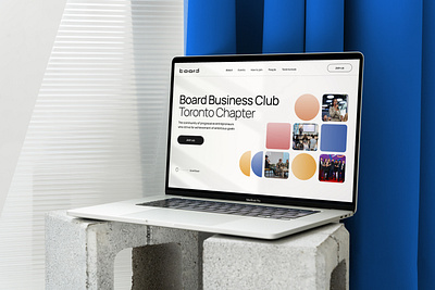 Board website on the mock-up business club canada geometric graphic design homepage illustration landing page ui ukraine