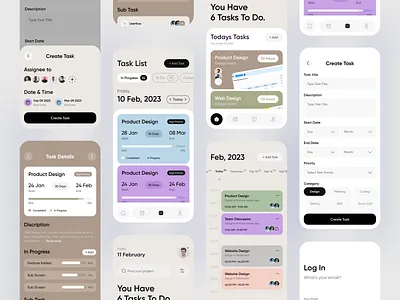 Task Management Mobile App application design management app management system mobile mobile app mobile app design modern ui product design project management tool task tracking task app task list task management task manager todo list ui ui design