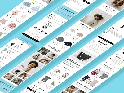 Honest Baby Clothing - Mobile Mockups mobile ui