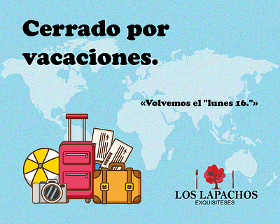 Close for vacations - Social Media Flyer brand flyer graphic design illustrator logo simple vacations vector