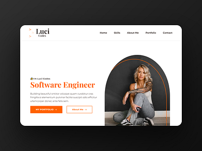 Luci Portfolio Landing Page design landing page portfolio