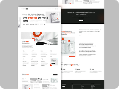 Creative Design Agency Landing Page Website branding design graphic design mini minimal ui
