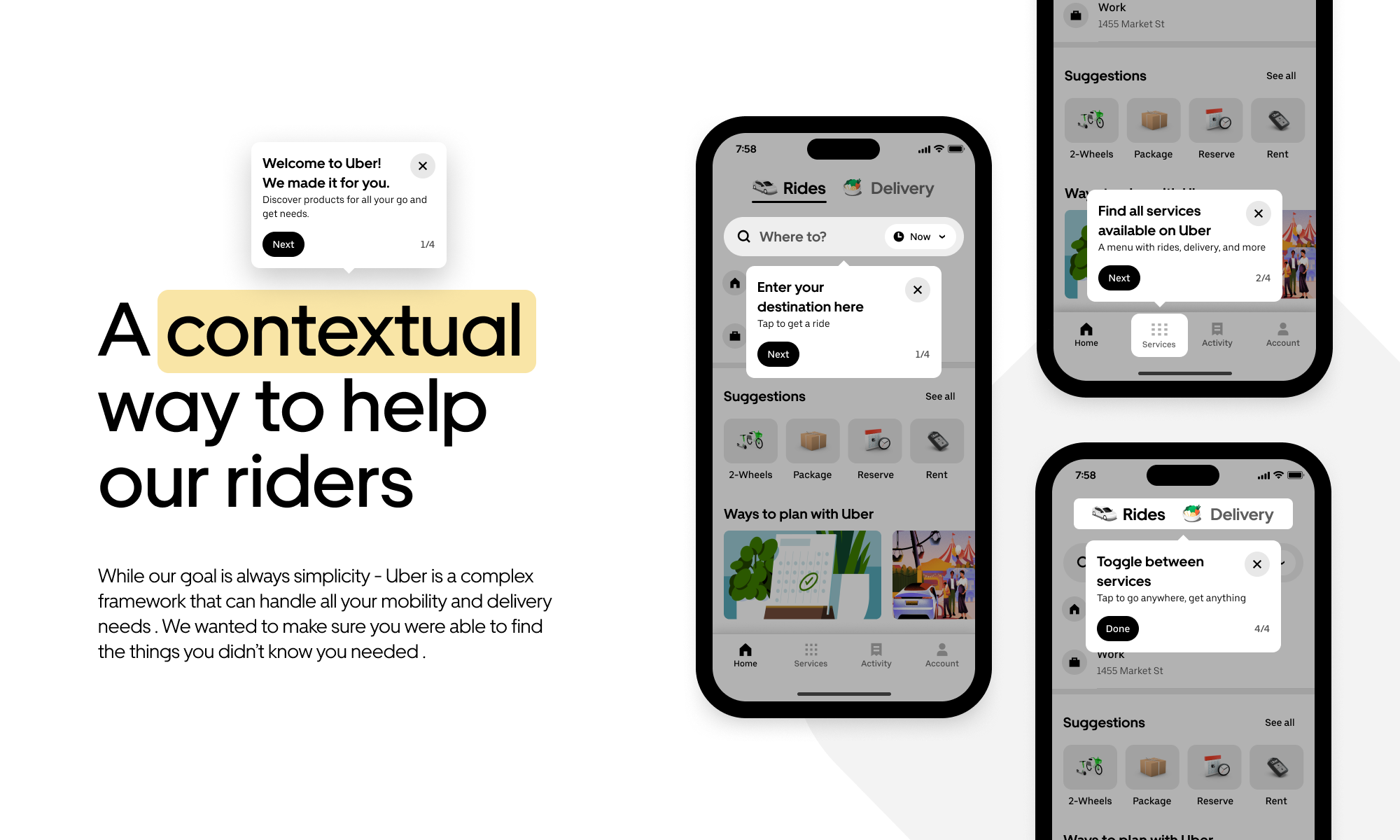 The re-designed Uber App by Charlie Waite on Dribbble