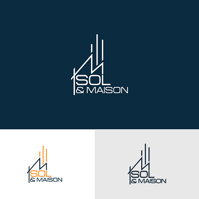 Sol & Maison Construction Company Logo Design construction logo logo logo design
