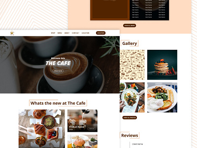 The Cafe design graphic design ui web design