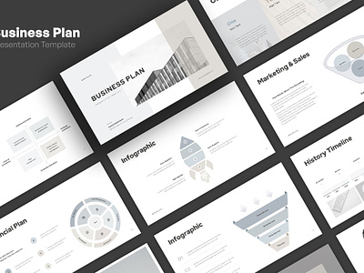 Business Plan PowerPoint Template business business plan business powerpoint design free graphic design illustration logo minimal pitch deck powerpoint pptx presentation presentation template