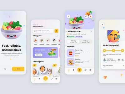 OrderKing - Food Delivery App! 3d clean clean ui delivery app design food food delivery illustration minimal mobile app mockup ui ui design ux ux design