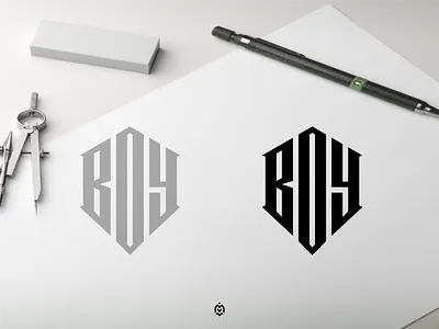 BOY monogram logo concept 3d branding design graphic design logo logoconcept logoinspirations logoinspire logos luxurydesign