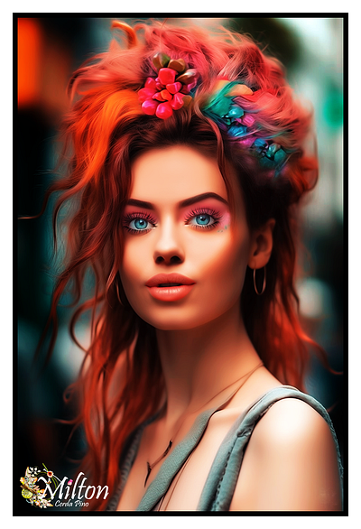 Jade art beauty colors composition design digital illustration portrait woman