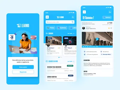 Online classes app | Learnio app class course design education figma graphic design learn online ui