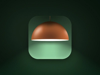 Lamp Icon app app store icon icon design illustration interior lamp light mobile app icon