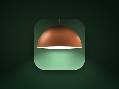 Lamp Icon app app store icon icon design illustration interior lamp light mobile app icon