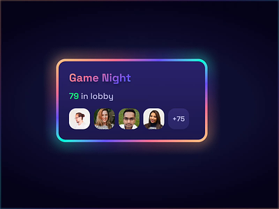 Game Night - Room Animation animation card game glow gradient lobby night players room ui vibrant